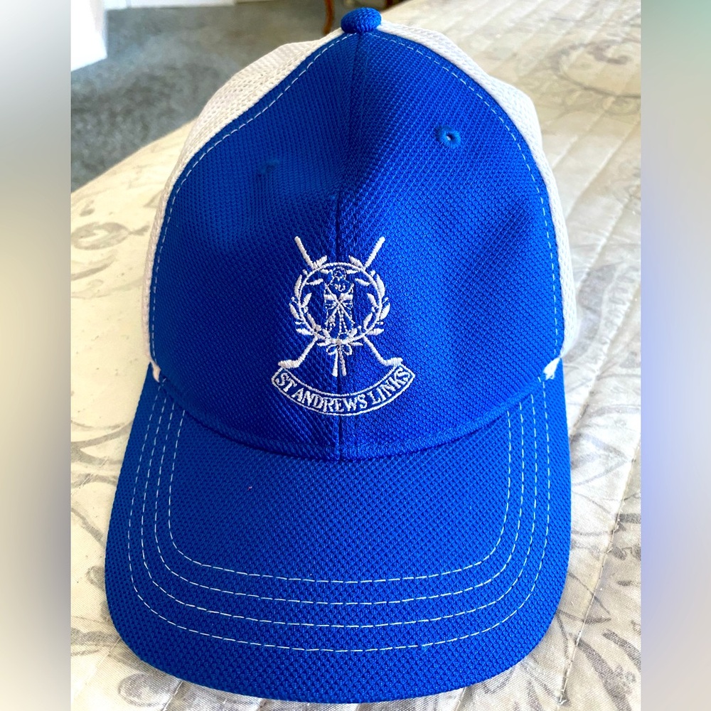 Authentic St. Andrew’s Golf Caddie hat - Blue and white - One size